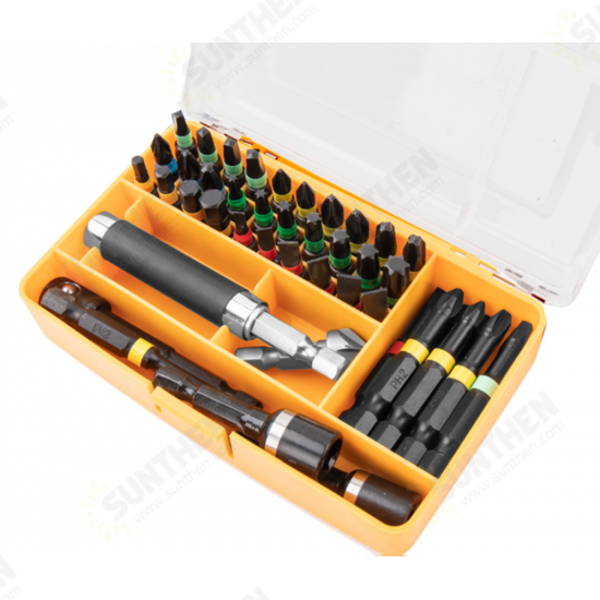 44pcs Impact Driver Drill Bit S2 Screwdriver Bits Set Power Tool Acessories Home Appliances Repair Hand Tools Kit