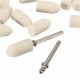 45pcs Wool Polishing Head Buffing Wheel For Dremel Rotary Tool With 2 Conecting Rods