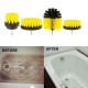 4Pcs 2/3.5/4/5 Inch Electric Drill Brush Yellow/Blue Cleaning Brush Tool For Bathtub Carpet