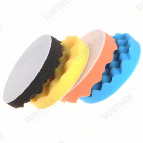 4pcs 3-7 Inch Buffing Polishing Sponge Pads kit for Car Polisher