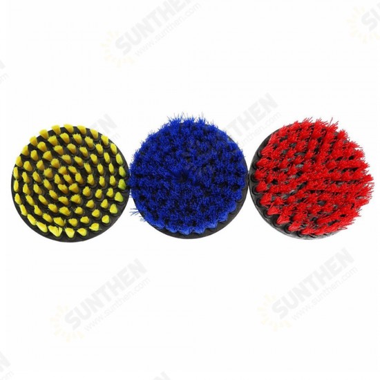 5 Inch Red/Yellow/Blue Bristle Electric Drill Brush Cleaning Brush for Dust Removal