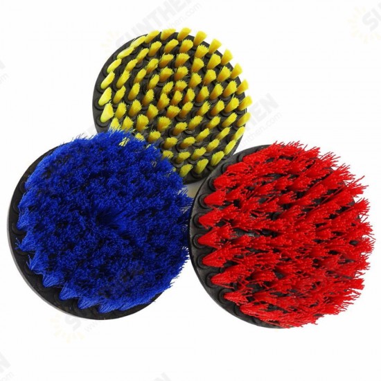 5 Inch Red/Yellow/Blue Bristle Electric Drill Brush Cleaning Brush for Dust Removal