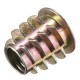 50Pcs M8 Zinc Alloy Steel Furniture Hex Drive Head Nut Screws Threaded Wood Insert