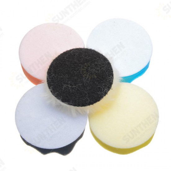 51Pcs 80mm Buffing Polishing Pad Buffer Kit For Electric Auto Polishers