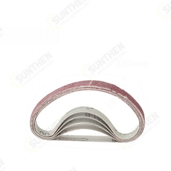 5pcs 10x330mm 40 to 120 Grit Sanding Belt for Flush Belt Machines Polishing Grind Machine