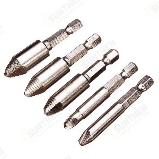 5pcs Screw Remover Broken Stripped Screw and Bolt Remover Extractor