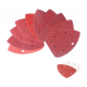 60pcs 140x140x100mm 5 Hole Triangle Palm Type Separation Sandpaper Pads Set 60/80/120/180/240/400 Grit Sander Disc Abrasive Fit Polishing Tools