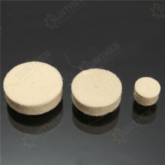 60pcs Felt Polishing Wheel Buffer Pad with 3 Mandrel for Rotary Tools