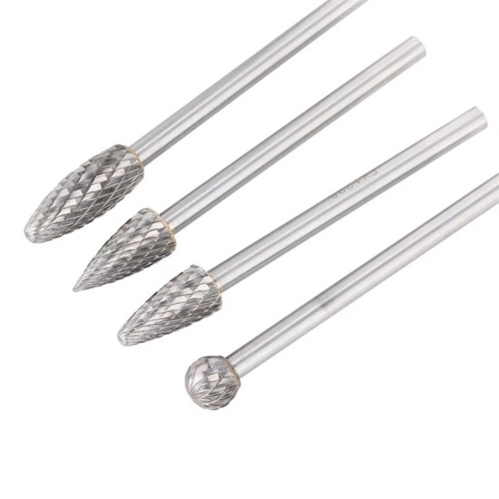 6mm Shank Tungsten Carbide Rotary Burr File For Metal Fine Teeth Rotary File Double Cut Metal File