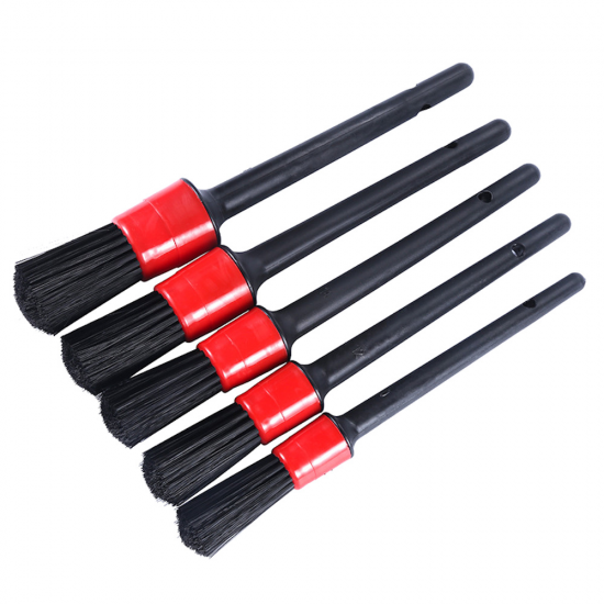 6pcs Short-handled Tire Brush Detail Brush Crevice Cleaning Brush Bristle Brush Set for Car Cleaning