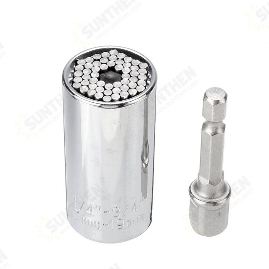 7-19mm Manual Socket Wrench with Screwdriver Bits 290mm Flexible Shaft Extension Screwdriver Bit