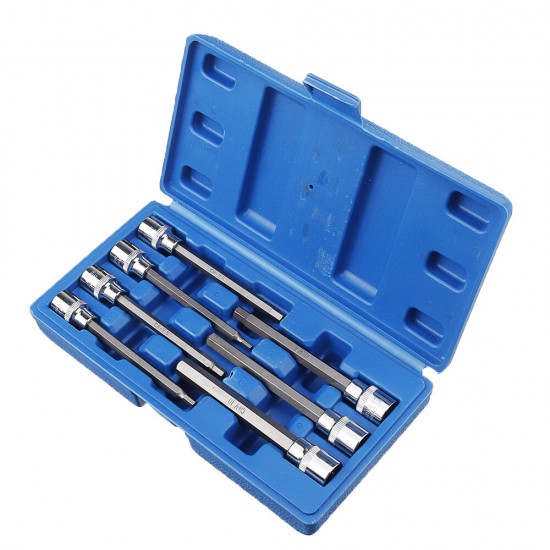 7Pcs 3/8inch Drive Long Reach Hex Bit Socket Set 3-10mm CR-V Screwdriver Head Set