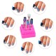 7pcs Nail Drill Bits Container Box Grinding Remove UV Gel Auroras Nail Art Design Tools Set