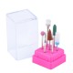 7pcs Nail Drill Bits Container Box Grinding Remove UV Gel Auroras Nail Art Design Tools Set