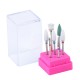 7pcs Nail Drill Bits Container Box Grinding Remove UV Gel Auroras Nail Art Design Tools Set