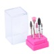 7pcs Nail Drill Bits Container Box Grinding Remove UV Gel Auroras Nail Art Design Tools Set