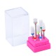 7pcs Nail Drill Bits Container Box Grinding Remove UV Gel Auroras Nail Art Design Tools Set