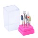 7pcs Nail Drill Bits Container Box Grinding Remove UV Gel Auroras Nail Art Design Tools Set