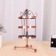 81 Holes 3-tiers Rotating Iron Jewelry Rack Earrings Rings Display Stand Tools Kit