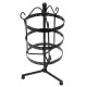 81 Holes 3-tiers Rotating Iron Jewelry Rack Earrings Rings Display Stand Tools Kit