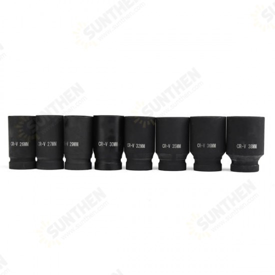 8Pcs 3/4 Inch Drive Deep Impact Socket Set 26-38mm Socket Kit