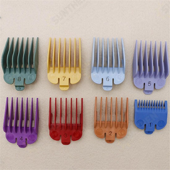 8pcs Colorful Limit Comb Set Attachment Tool For WHAL Electric Hair Clipper Cut