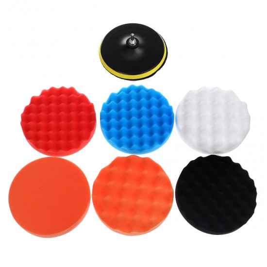 9pcs 6 Inch 7 Inch Sponge Buffing Polishing Pad Buffer Kit for Electric Auto Polishers