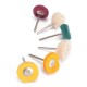 6Pcs 3mm Shank Wool Felt Grinding Sanding Head Abrasive Buffing Wheel Cotton Thread Polishing Brush