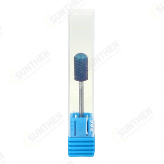 Blue Nano Coated Carbide Sharp Nail Drill Bits Cuticle Cleaning Tool