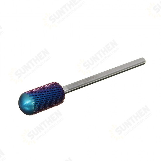 Blue Nano Coated Carbide Sharp Nail Drill Bits Cuticle Cleaning Tool