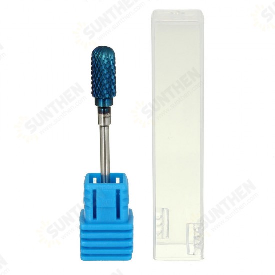 Blue Nano Coated Carbide Sharp Nail Drill Bits Cuticle Cleaning Tool