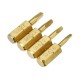 4pcs 25mm 1.8-2.7mm Triangle Shaped Screwdriver Bits 1/4 Inch Hex Shank Electroplating Bronze