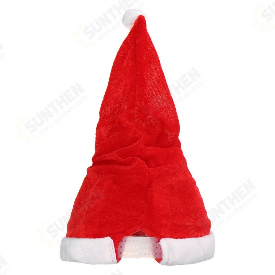 Creative Soft Electric Musical Christmas Hat Size Adjustable Santa Claus Hat