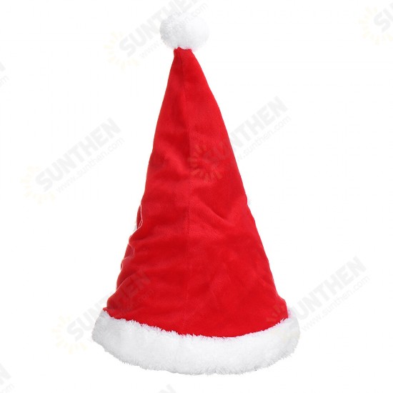 Creative Soft Electric Musical Christmas Hat Size Adjustable Santa Claus Hat