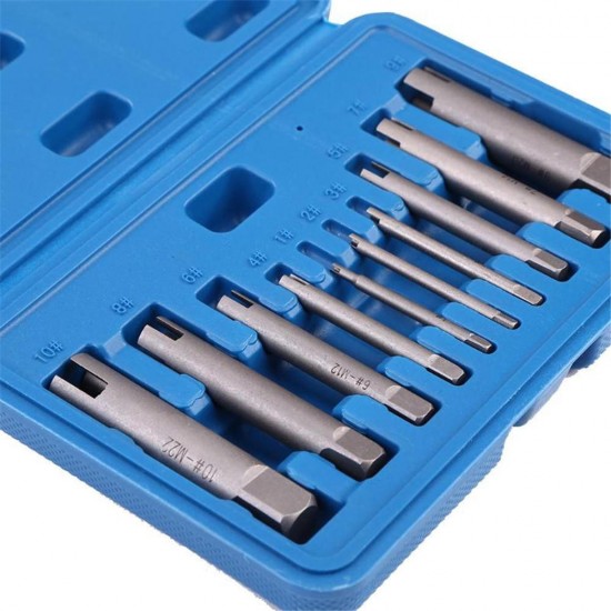 10Pcs Damaged Taps Remover Screw Tap Extractor Set Broken Taps Removal Kit