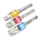 3Pcs Power Screwdriver Extension Bar Adapter 1/4 Inch Hexagon Shank Power Screwdriver Driver Socket Bit