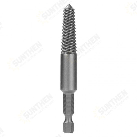 5Pcs Hex Shank Coarse/Fine Teeth Damaged Bolt Remover Screw Extractor Drill Bit Guide Broken Bolt Stud Remover Set