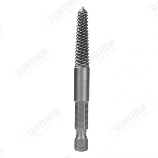 5Pcs Hex Shank Coarse/Fine Teeth Damaged Bolt Remover Screw Extractor Drill Bit Guide Broken Bolt Stud Remover Set