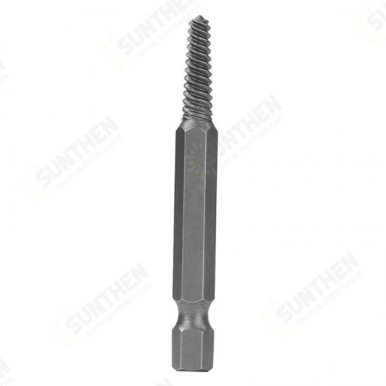 5Pcs Hex Shank Coarse/Fine Teeth Damaged Bolt Remover Screw Extractor Drill Bit Guide Broken Bolt Stud Remover Set