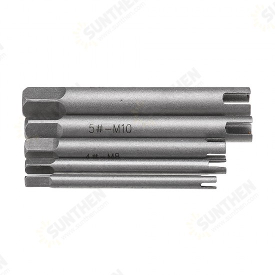 5pcs M5-M12 Damaged Tap Extractor Alloy Screw Tap Remover