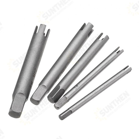 5pcs M5-M12 Damaged Tap Extractor Alloy Screw Tap Remover