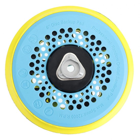 6 Inch 150mm Multi-functional Sanding Polishing Pad Sander Backing Pad Dust-Free 17-Hole Hook and Loop