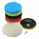 7pcs 3/5/6/7 Inch Sponge Polishing Waxing Buffing Pads Kit for Car polisher
