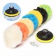 8Pcs 6 Inch Sponge and Woolen Polishing/Buffing Pad Kit For Car Polisher