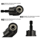 Black 1/4 Inch Hex Shank Drill Bit Angle Driver 105 Degree Right Angle Driver Screwdriver