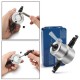 Silver 5Pcs YT-160A Double Head Metal Sheet Nibbler Cutter Drill Attachment with Wrench Cutting Blade Set for Electric Drill