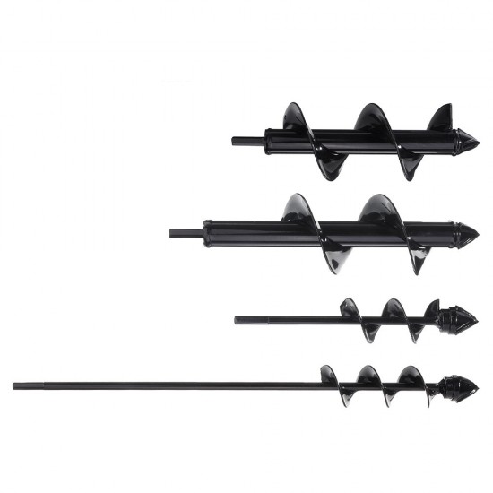 Upgrade Hard Alloy Head Spiral Auger Drill Bit 4x22/4x45/8x25/8x30cm Non-Slip Flower Bulb Auger Rust Proof Planter Hole Digger Bit for Hex Drive Drill