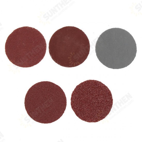 BG0355 100pcs 25mm 100-3000 Grit Sand Paper with Hook and Loop Backer Pad Sandpaper