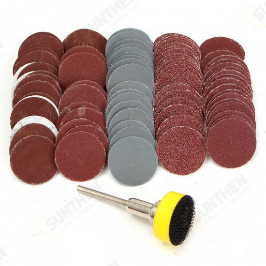 BG0355 100pcs 25mm 100-3000 Grit Sand Paper with Hook and Loop Backer Pad Sandpaper