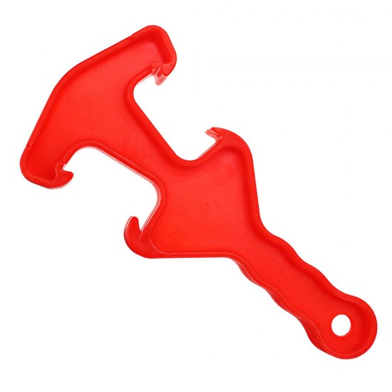 Pail Opener Double-end Plastic Bucket Paint Barrel Can Lid Opener Wrench Tool Red